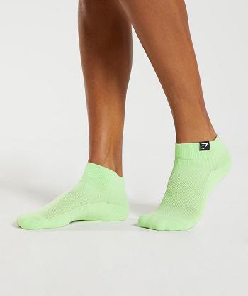 Accessories Ponožky Gymshark Woven Tab Sneaker 3pk Zelene Růžové Fuchsie | CZ 2027NWY